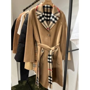 버버리 리버시블 체크 울 코트 80581711