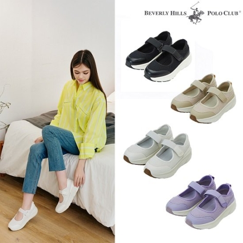 비버리힐즈폴로클럽 여성 메리제인 메쉬 슬립온