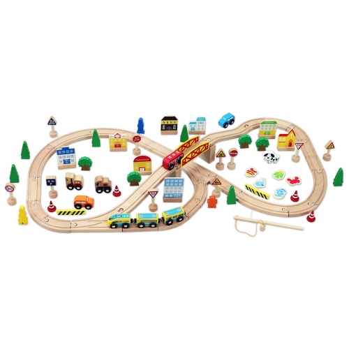 원목 기차놀이 90pcs