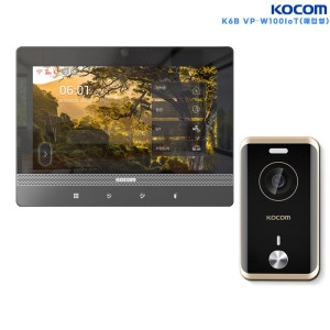 코콤  비디오폰 매립형 초인종 포함 세트 디지털 인터폰 교체 설치 K6B VP-W100IoT KC-R80E