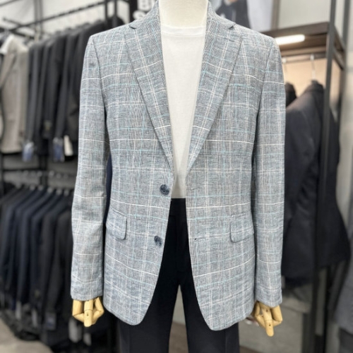 바쏘옴므 글렌체크 캐쥬얼 콤비 자켓 WSY2JS60