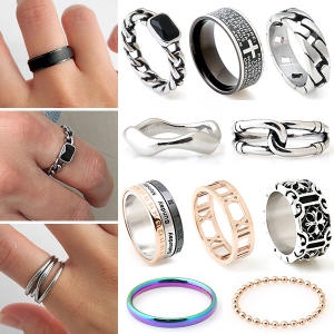 써지컬스틸  반지 남자 여자 레이어드 실반지 패션 우정 커플 링