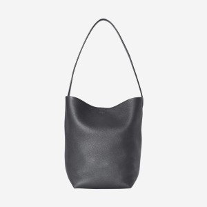 THE Row 더 로우 미디움 N/S 파크 토트백 레더 블랙 W1313L129BLPL