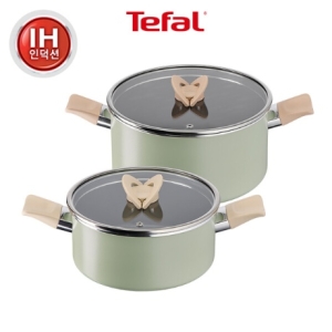 테팔  IH 블라썸 민트 냄비 2종 (양수20,24)