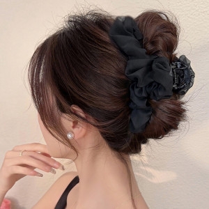 OMT 대형 헤어집게핀 쉬폰 왕집게핀 13CM 올림머리 헤어핀_OHP-CLP1