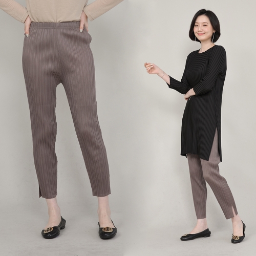 애비뉴투지 엄마옷 플리츠 쫄바지 옆트임 여성 봄 가을 긴바지 레깅스 P09246 50대 60대 중년여성 트렌디 감성의 스마트한 쇼핑공간