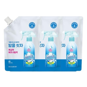 온더바디 발을씻자 코튼 풋샴푸 쿨링향 리필 500ml