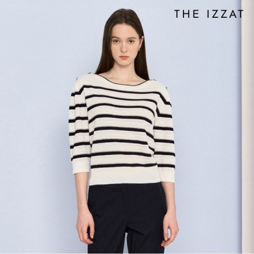 더아이잗 뉴욕 2024 여름최신상 7부보트넥스트라이프니트티IP5M1POA41