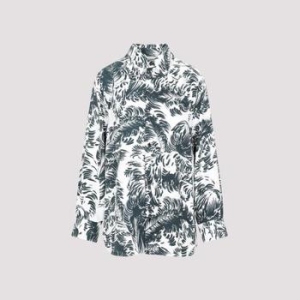 보테가베네타 셔츠 748155 V2UO0 9088 CHALK INKWELL