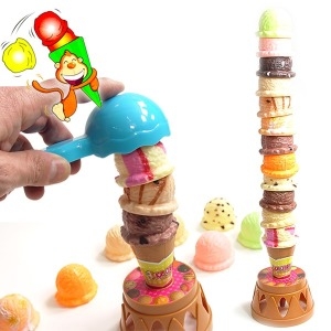 재미모리  아이스크림타워 보드게임 젠가룰렛 파티 캠핑 뿅망치