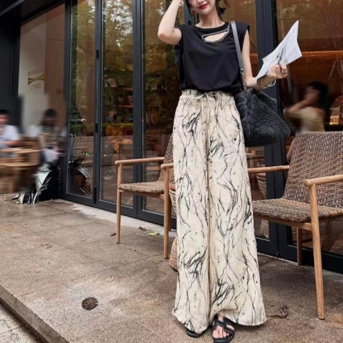 하이 MFNC040101 웨이스트 와이드 냉감 밴딩 팬츠