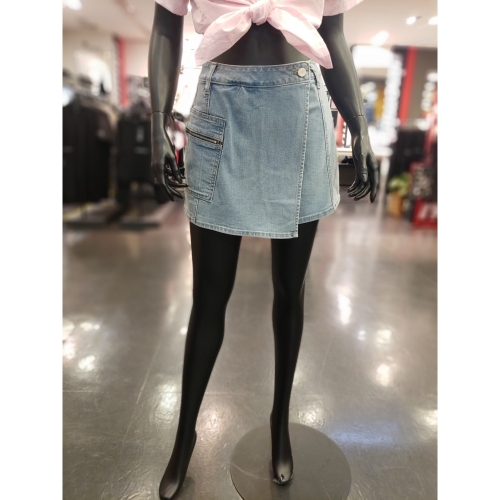 잠뱅이 20 여자 연청 카고 랩 청치마 반바지AO5DDK388 S