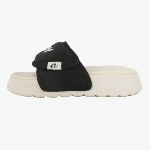 널디 남녀공용 콤비 밸크로 슬라이드 블랙_PNEU24SD0101