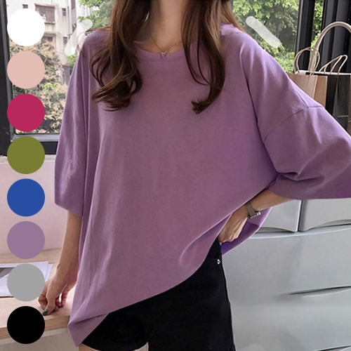 아이우먼 빅사이즈사랑해요 J978L405 클린루즈실켓라운드티 ED