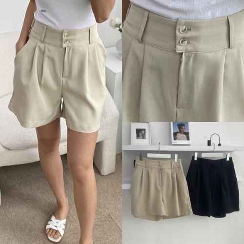 아이우먼 위쉬몰 YP 리치투버튼밴딩반바지 S094H405 빅사이즈