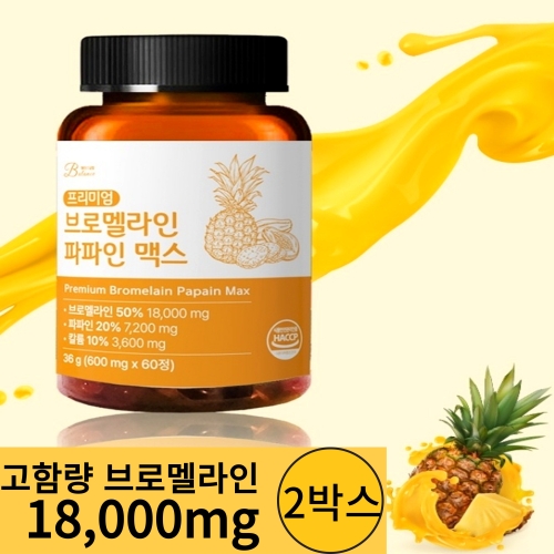 밸런스궁합 프리미엄 브로멜라인 파인애플 파파인 맥스 60정