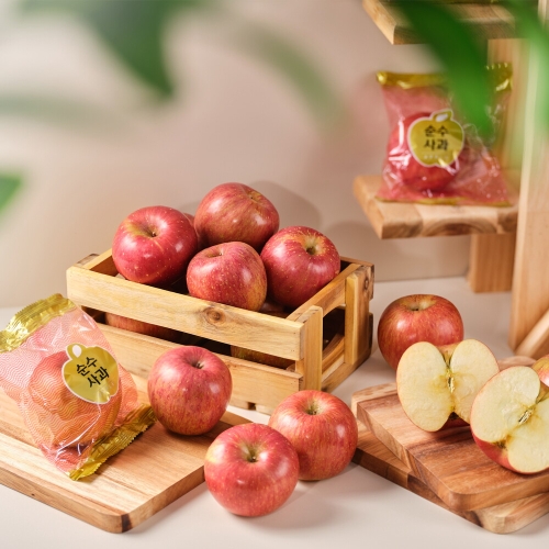 착한식탁  순수 부사 세척사과 실중량 5kg 꼬마소과