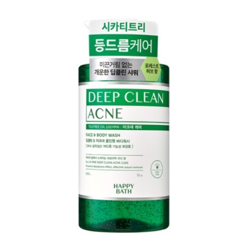 해피바스 딥클린 아크네 올인원 바디워시 티트리 아크네케어 우디향 900g