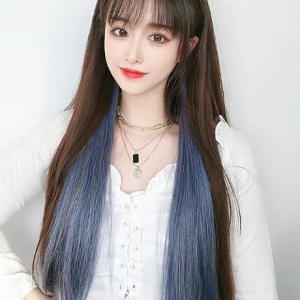 그라데이션 컬러 브릿지 헤어피스 5p 똑딱이 투톤가발 WBDA0BB