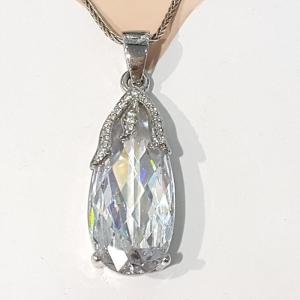 블루케이  실버 큐빅다이아컷목걸이241205-20