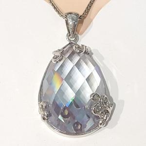 블루케이  실버925 큐빅다이아컷목걸이241205-17