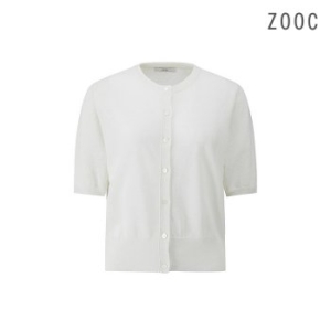 ZOOC 라운드넥 린넨 반팔 가디건 IV_V242KSL940