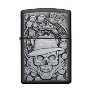 신명글로빅스 ZIPPO 라이터 49183 Gambling Skull ZPJ1MA014