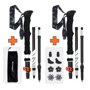 프리미엄 접이식 등산스틱 2개1세트 초경량 듀랄루민 7075 등산용