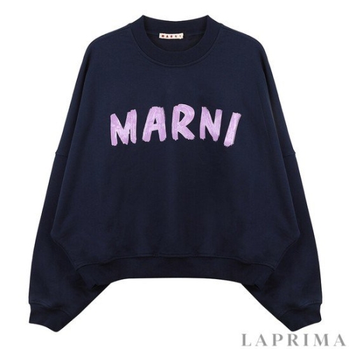 마르니 명품 프린트 네이비 코튼 스웨트셔츠 FLJE0185P2 USCU88 LOB95 SWEATSHIRTSWEATSHIRT