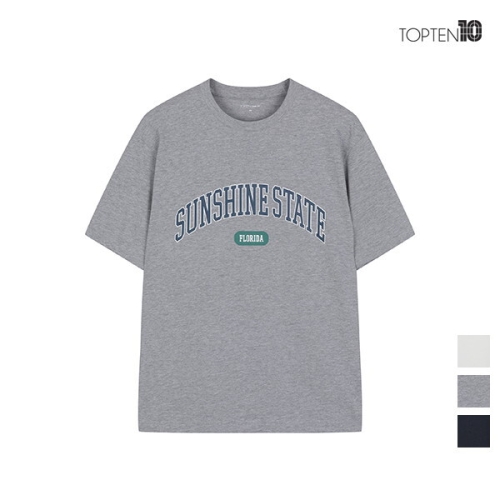 탑텐 남여공용 헤비웨이트 코튼 그래픽 오버핏 반팔 티셔츠_MSC3TS3902