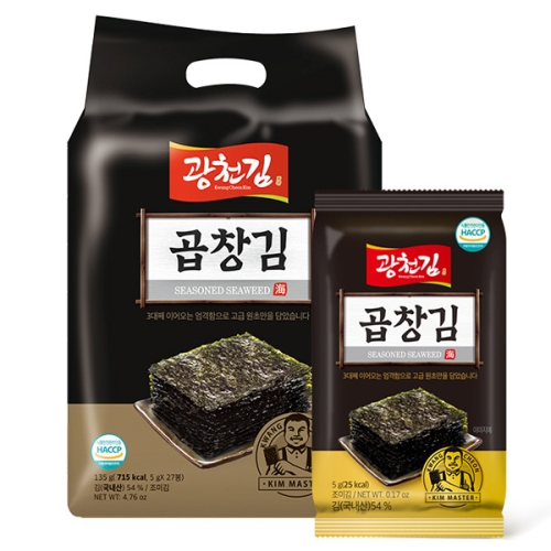 광천김  곱창김 도시락김 선물세트/비닐포장 5g