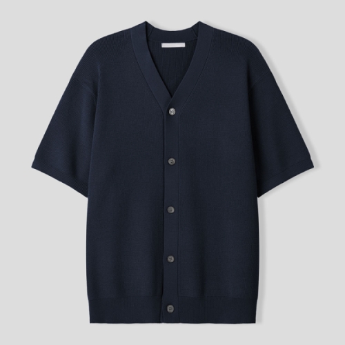 리빌모아 남자 밀리언 하찌 반팔 가디건 니트 티셔츠 SG-KNH-Q020-소라