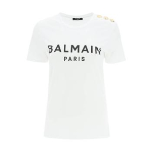 발망 BF1EF005BB02 로고 티셔츠 WITH 디콜레뜨 버튼 B0231184484