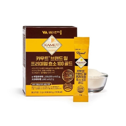 비타민마을 카무트 브랜드 밀 프리미엄 효소 100 골드 30포