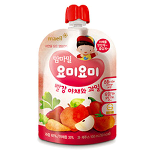  매일유업 뉴 맘마밀 요미요미 빨강 야채와 과일 100ml [8개]