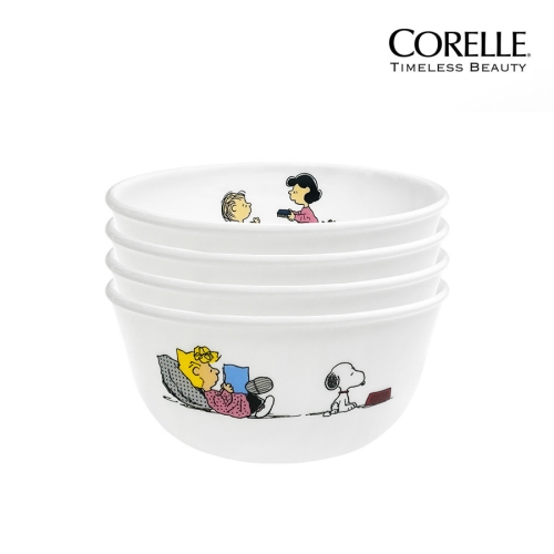 코렐 스누피더홈 면기 세트 4P