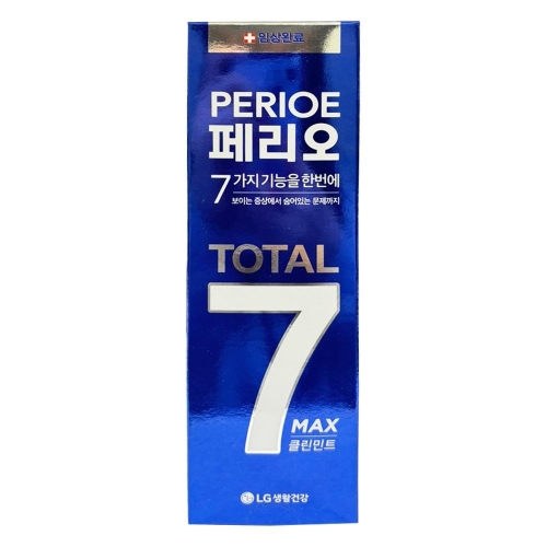 LG생활건강 페리오 토탈7 오리지널 치약 120g