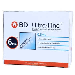 벡톤디킨슨 BD 울트라파인 인슐린 주사기 31G 6mm 0.5ml 324901