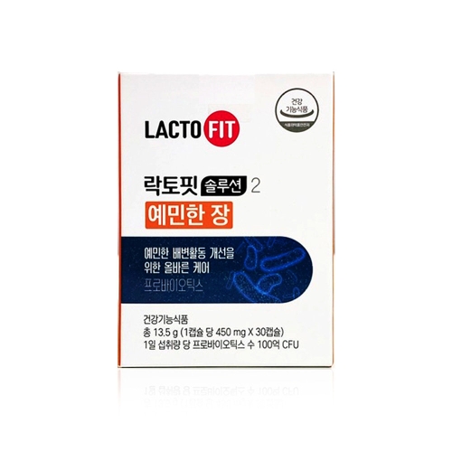 종근당건강 락토핏 솔루션2 예민한 장 450mg 30캡슐