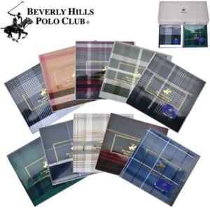 폴로클럽 베버리힐스 신사 선염 손수건 10매세트 0077hk 남성 남자 면