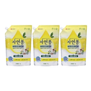 자연퐁 베이킹소다 파워 3X 프레쉬 레몬향 리필 1L