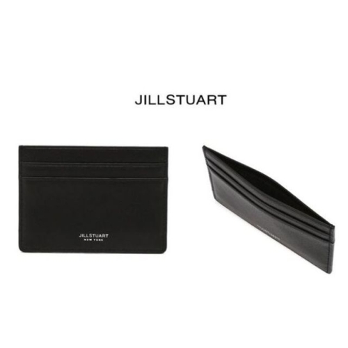질스튜어트 블랙 가죽 로고 2단 카드지갑 JUHO4E147