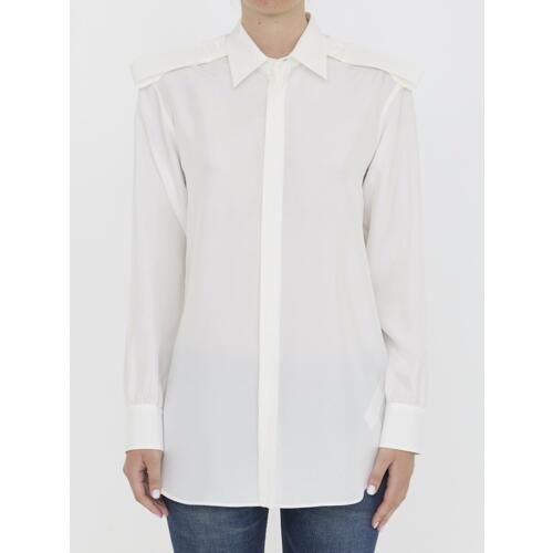 버버리 bcd 8087449A1454 실크 셔츠 B0021116963