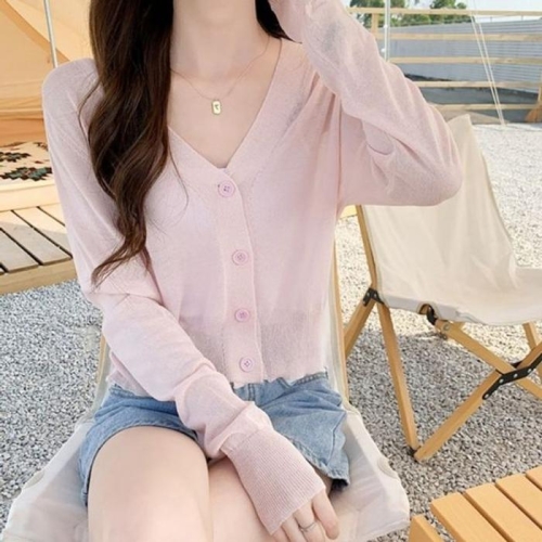 리가 XBI85N1O 여성가디건 여름 텔 여성데일 디건 이너용