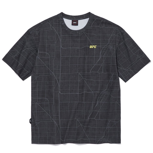 UFC  스포츠 라스베가스 패턴 티셔츠 블랙 U2SST1125BK