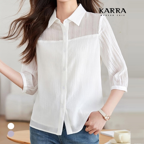 KARRA 카라 스크래쳐블라우스_A4M0631