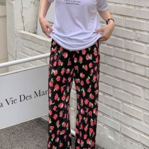 브리즈 플라워 플리츠바지 여름 플리츠바지 주름일자 WC524D7