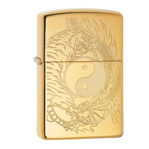 신명글로빅스 ZIPPO 라이터 49024 Tiger and Dragon Design ZPI2MA034 롯데