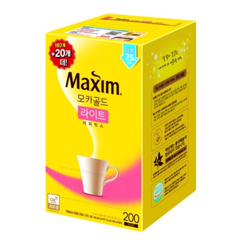 동서식품 맥심 모카골드 라이트 커피믹스 200개입