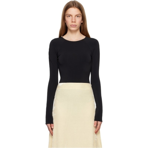 질샌더 블랙 오픈 백 바디수트 J02NA0101_J66280 001 Black